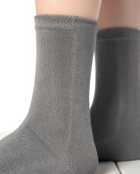 Unisex Bambu Parmaklı Çorap Gri Renk
