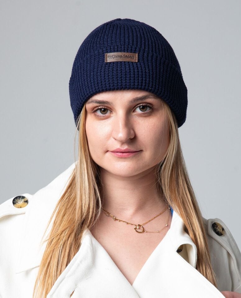 Fermuar Model Kadın Bere Lacivert Renk