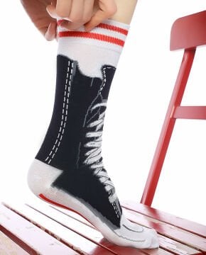 Siyah Converse Desen Soket Çorap