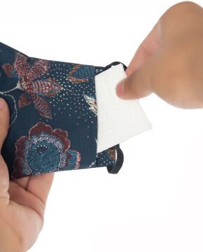 Poplin Kumaş Çiçek Desen Unisex Yüz Maskesi