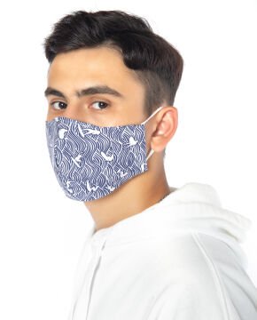%100 Pamuk Maske Unisex Kayak Desen