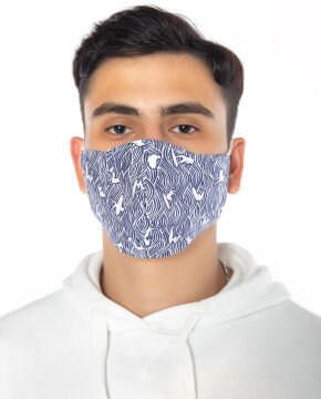 %100 Pamuk Maske Unisex Kayak Desen